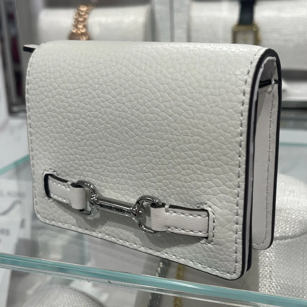 MICHAEL KORS Carson Small Pebbled Leather Wallet
Optic White 
NWT - Picture 14 of 16